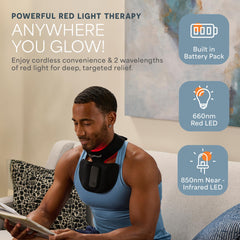 LifePro neck-wrap back-panel worn delivers relax-focused therapy on the upper body