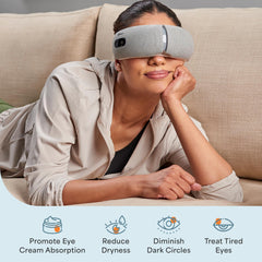 LifePro portable eye massager shows long battery life and travel friendly design