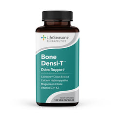 LifeSeasons Bone Densi-T bottle closeup with capsules for bone support