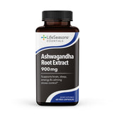 LifeSeasons Essentials Ashwagandha bottle pour for everyday stress support.