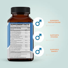 LifeSeasons Masculini-T label close-up emphasizes trusted blend for stamina.