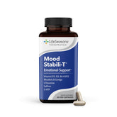 LifeSeasons Mood Stabili-T bottle front promotes calm mood support throughout the day.
