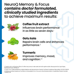LifeSeasons NeuroQ label detail emphasizing natural ingredients and balanced blend
