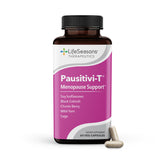 LifeSeasons Pausitivi-T bottle-front highlighting natural menopause support.