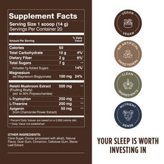 LIFESTACKS Calm Evening Tonic stirred with plant-based milk for a cozy night