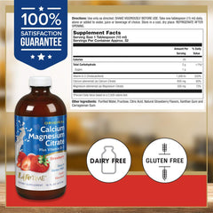 LifeTime bottle pouring to show 300 mg magnesium citrate per serving