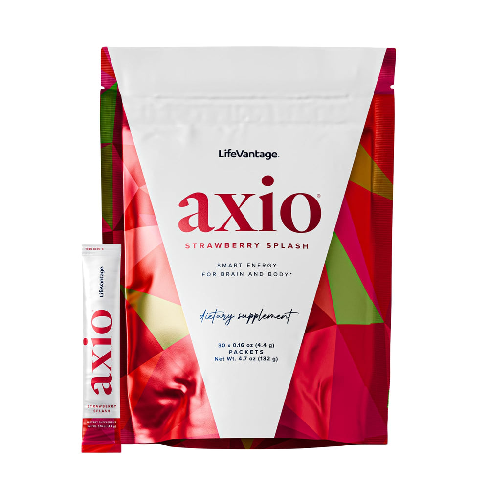 LifeVantage AXIO regular energy packet ready to mix for focus support.