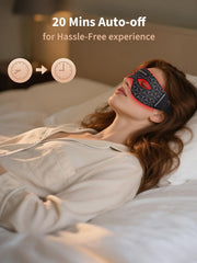LightinMax red and near-infrared LEDs illuminating the eye area for gentle skin support.