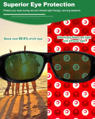 LIGHTMEUP red light glasses side profile lightweight and comfortable
