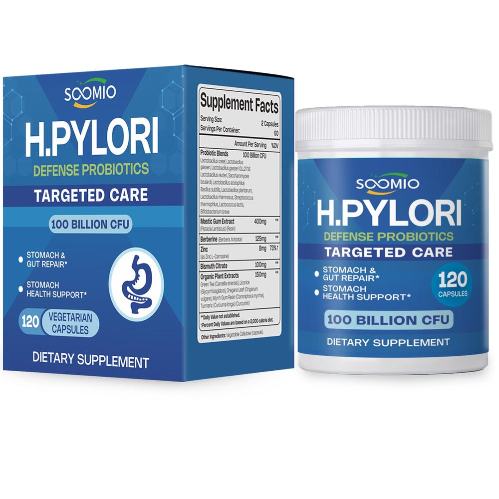 LIISKYY H. pylori Probiotic bottle front showing high-potency gut support