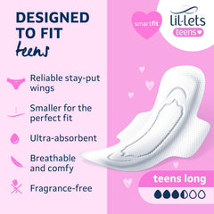 Lil-Lets pads with wings are individually wrapped for discreet daily protection.