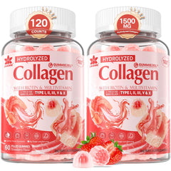 LILICARE 2Pack collagen gummies with liquid core for potentially faster absorption and skin support.