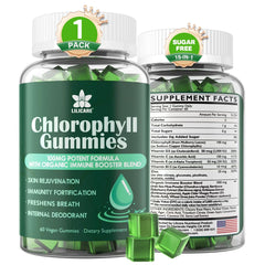 LILICARE Chlorophyll Gummies packaging promotes daily immune-support wellness.