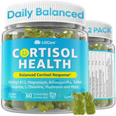 LILICARE cortisol gummies bottle front for daily stress balance.