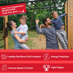 LILICARE Iron Gummies label—includes vitamin C and beet root for added nutrients.