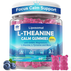 LILICARE L-Theanine Calm Gummies bottle front showing product for daily relaxation