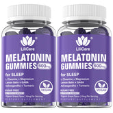 LILICARE Melatonin gummies bottle on nightstand supports calm sleep