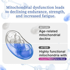 LILICARE Methylene Blue Gummies 14mg close-up with sugar-free label focus.