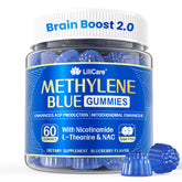 LILICARE Methylene Blue Gummies bottle front for daily cognitive support and sustained focus.