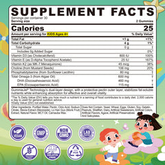 LILICARE Omega-3 for Kids gummies closeup lemon shows tasty, clean brain-boosting snack