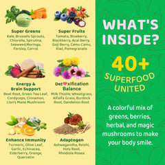 LILICARE Super Greens spirulina and chlorella ingredients highlight