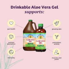Measuring spoon with Aloe Gel ready before meals scenario.