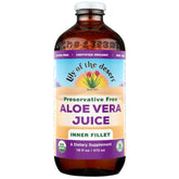 Lily Of The Desert Aloe Vera Juice bottle being poured for daily hydration