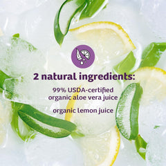 Lily of the Desert 32 oz bottle with glass for daily hydration