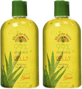 Lily Of The Desert Gelly Moisturizer bottle close-up for sunburn relief and hydration