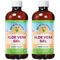 Lily Of The Desert inner fillet aloe gel with thick consistency supports hydration and digestion.