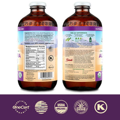 Lily Of The Desert label closeup highlights organic quality