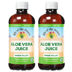 Lily of the Desert Organic Aloe Vera Juice inner fillet bottle, natural digestive support