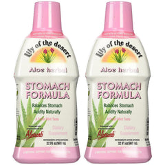 Lily of the Desert Stomach Formula bottle with pour spout for gentle digestive support.