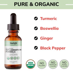 Limelight Herbals turmeric curcumin drops for targeted anti-inflammatory support.