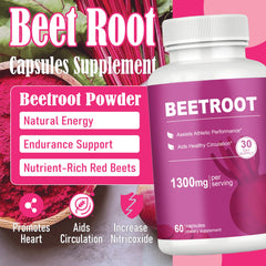LIMYGOO Beet Root Capsules closeup for easy daily intake.