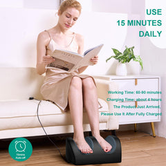 LINGTENG cordless portable foot massager ideal for travel and office use.