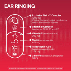 Lipo-Flavonoid Plus bottle highlighting morning-to-midday doses for ear comfort