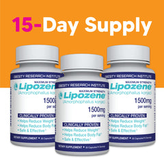 Lipozene bottle side panel, guiding informed supplement choices for daily routines.