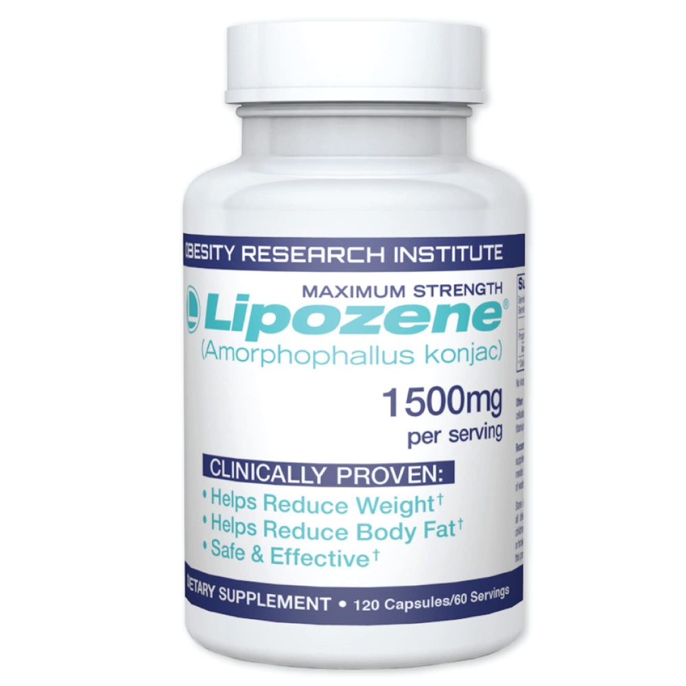 Lipozene mega bottle 120 capsules on counter supports daily appetite management.