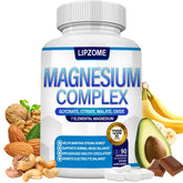 Lipzome Magnesium Complex bottle front for daily wellness support.