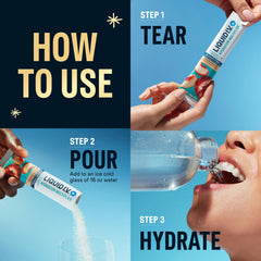 Liquid I.V. Hydration Multiplier Sugar-Free Raspberry Melon 4-pack front view for on-the-go hydration