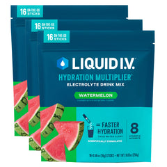 Liquid I.V. Hydration Multiplier Watermelon packet close-up for on-the-go hydration