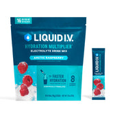 Liquid I.V. Arctic Raspberry packet ready to dissolve for on-the-go hydration