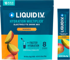 Liquid I.V. Hydration Multiplier Mango packet ready to mix for fast hydration