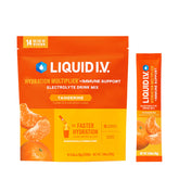 Liquid I.V. Tangerine hydration multiplier pack ready to mix for fast hydration.