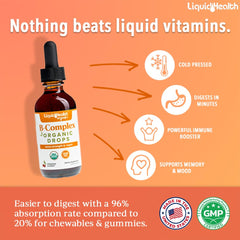 LIQUIDHEALTH drops with dropper illustrating fast-absorbing sublingual delivery for daily wellness