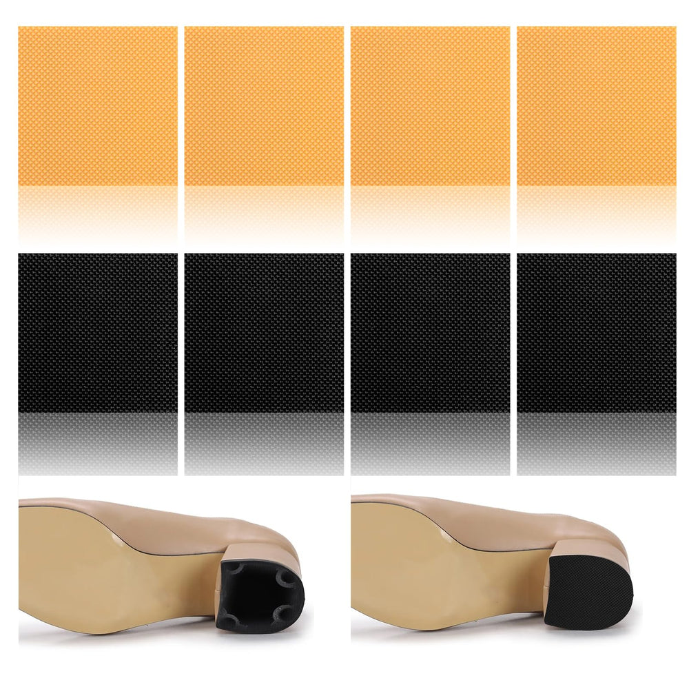 LIQWEI anti-slip heel patch in black protects boot heels on slick surfaces.