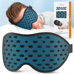 LitBear breathable sleep mask front view for cool, comfortable all-night wear.