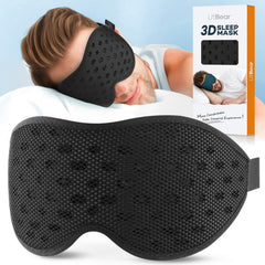 LitBear breathable sleep mask with mesh fabric for cool comfort.