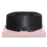 LitBear silk sleep mask close-up shows premium 22 momme silk for gentle skin contact.